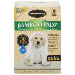 Ruff & Whiskerz Extra Absorbant Housebreaking Bamboo Padz Pads for Puppies & Dogs 50 ea
