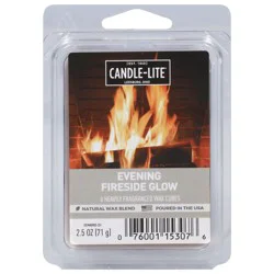 Candle-Lite Evening Fireside Glow Wax Cubes - 6 ea