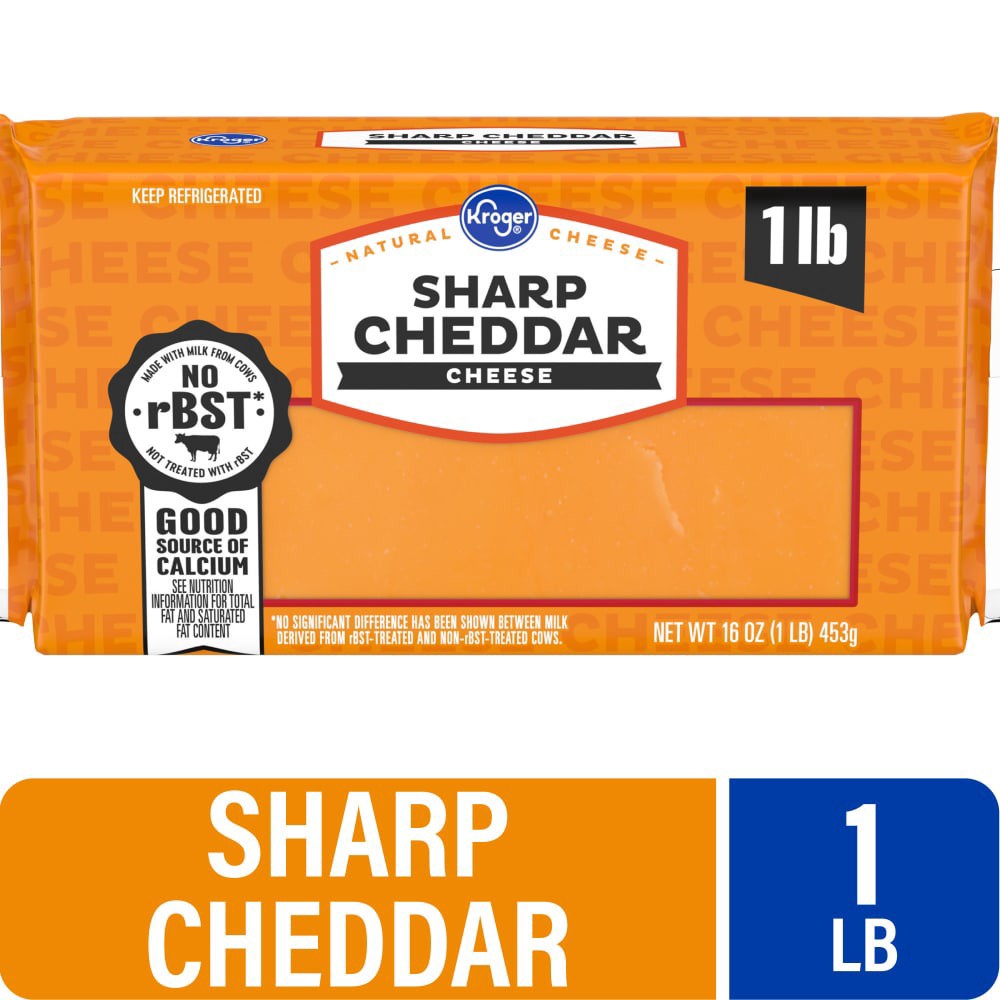slide 1 of 4, Kroger Sharp Cheddar Cheese Bar, 16 oz
