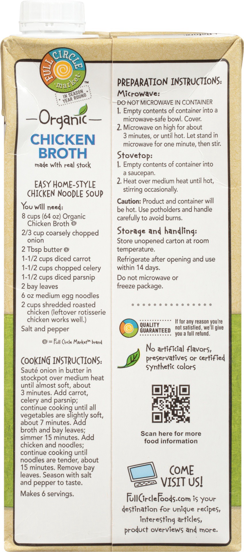 slide 2 of 16, Full Circle Market Full Circle Chicken Broth, 32 oz