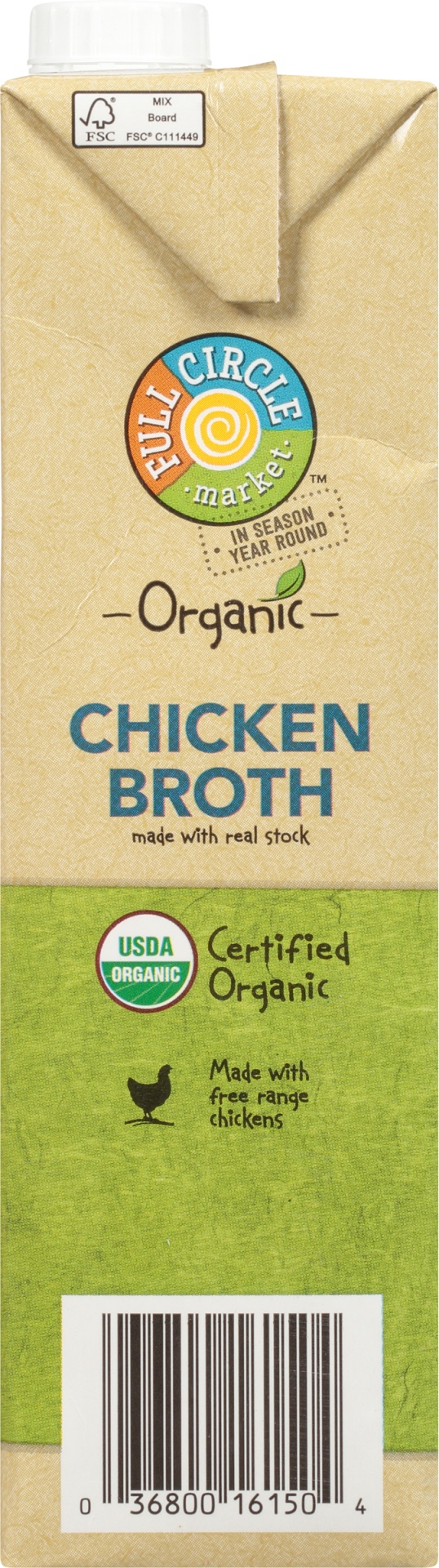 slide 4 of 6, Full Circle Market Organic Chicken Broth, 32 fl oz