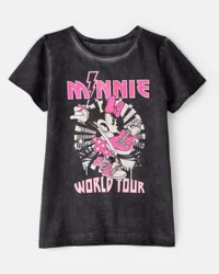 Carter's Kid Disney Minnie Mouse Music Short-Sleeve Graphic Tee - Black/Pink, Size 10