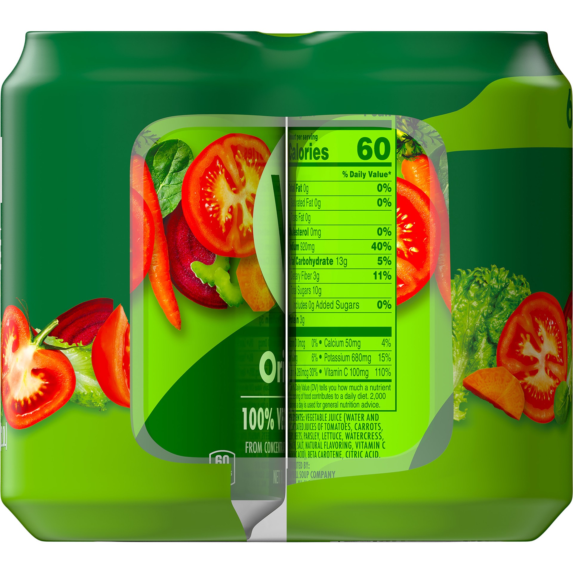 slide 5 of 5, V8 Original 100% Vegetable Juice, 11.5 fl oz Can (Pack of 6), 69 oz