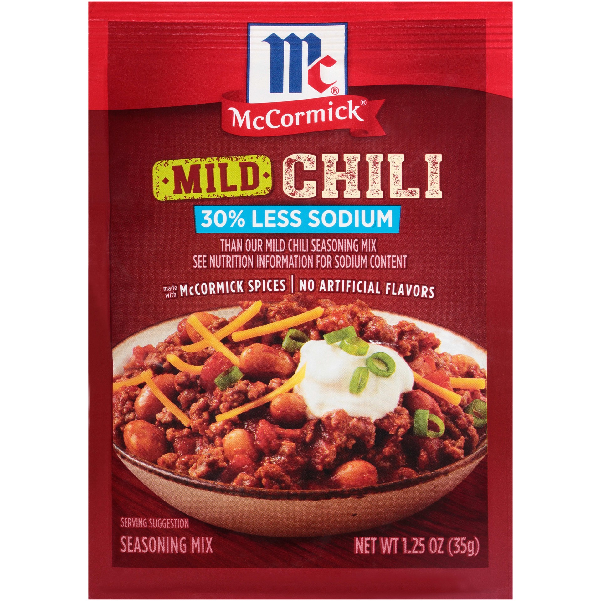 slide 1 of 2, McCormick Chili Seasoning Mix Mild 30% Less Sodium - 1.25oz, 1.25 oz