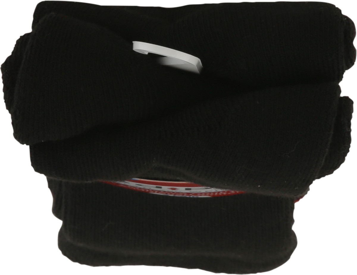slide 9 of 9, MediPeds Unisex Black Non-Binding Crew Cushioned Socks Large 3 ea, 3 ct
