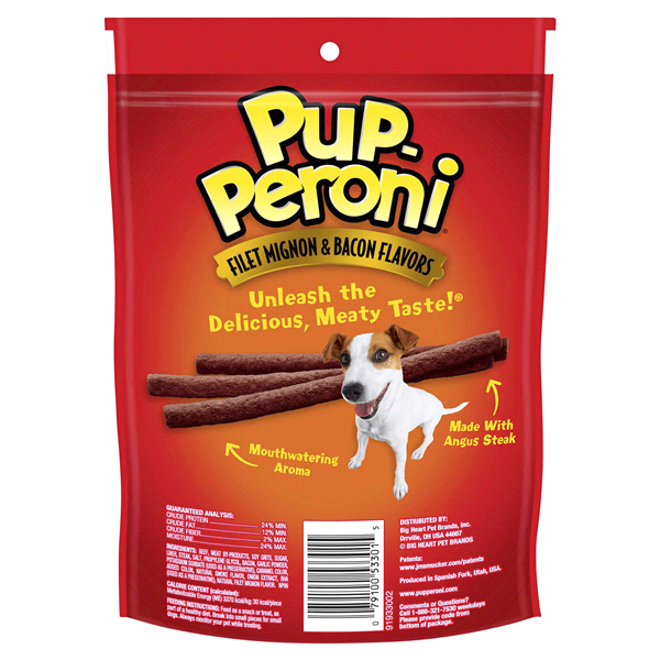 slide 11 of 13, Pup-Peroni Filet Mignon & Bacon Flavors Dog Snacks, 5.6-Ounce, 5.6 oz