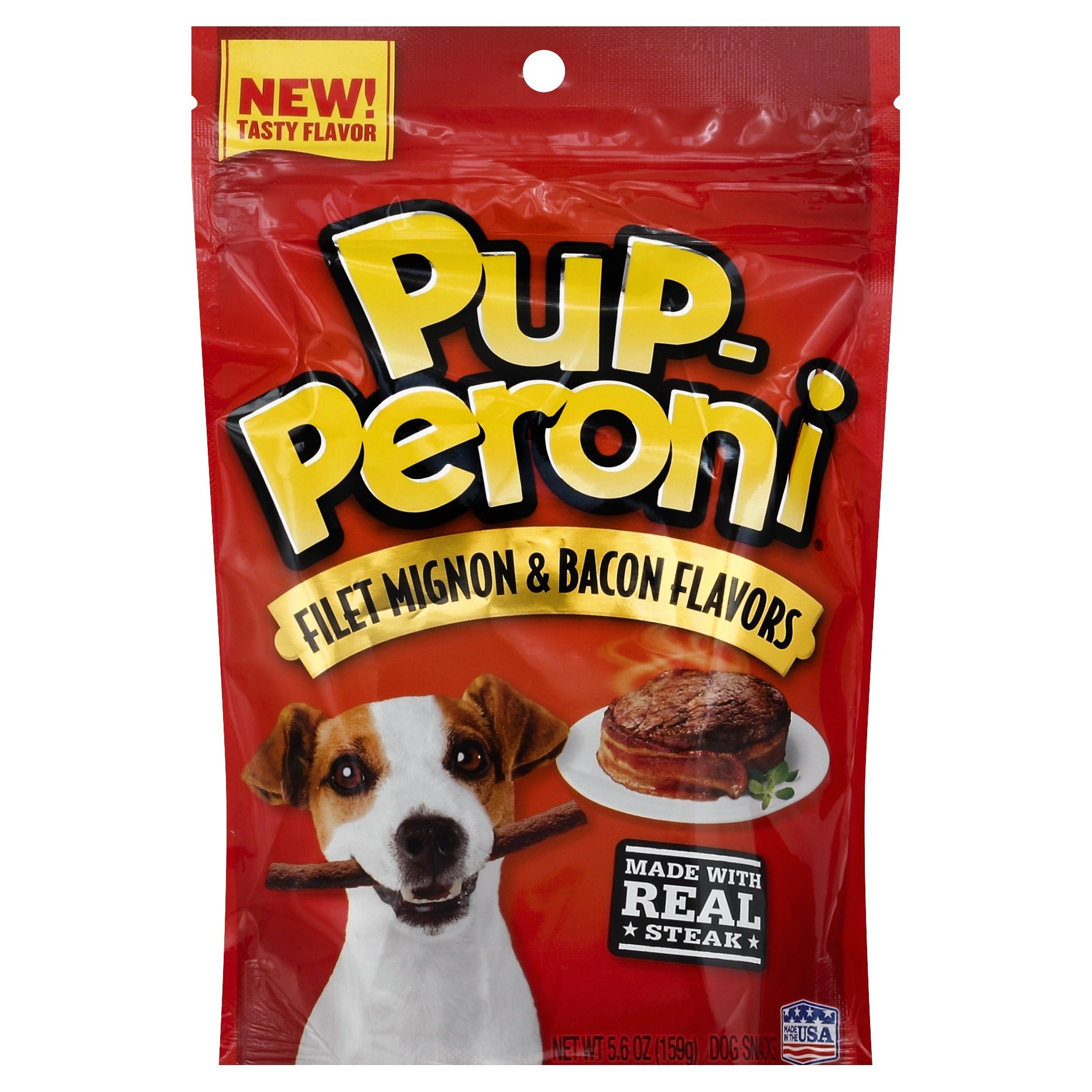 slide 1 of 13, Pup-Peroni Filet Mignon & Bacon Flavors Dog Snacks, 5.6-Ounce, 5.6 oz