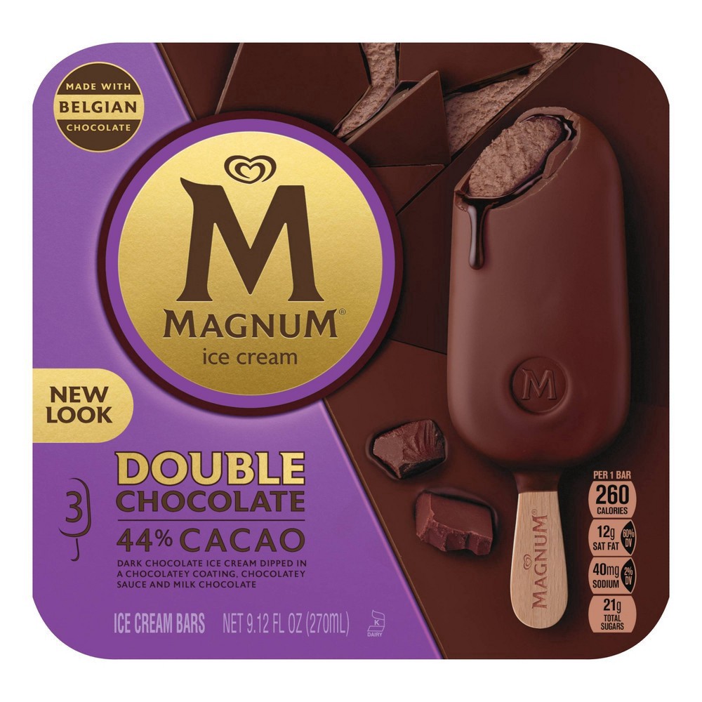 slide 7 of 7, Magnum Double Chocolate Ice Cream Bars - 3ct, 3 ct