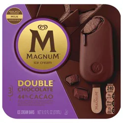 Magnum Ice Cream Bars Double Chocolate, 9.12 oz, 3 Count