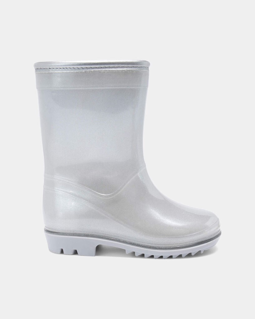 slide 5 of 6, Carter's Carters Toddler Girl Rain Boots - Silver Silver 5, 1 ct