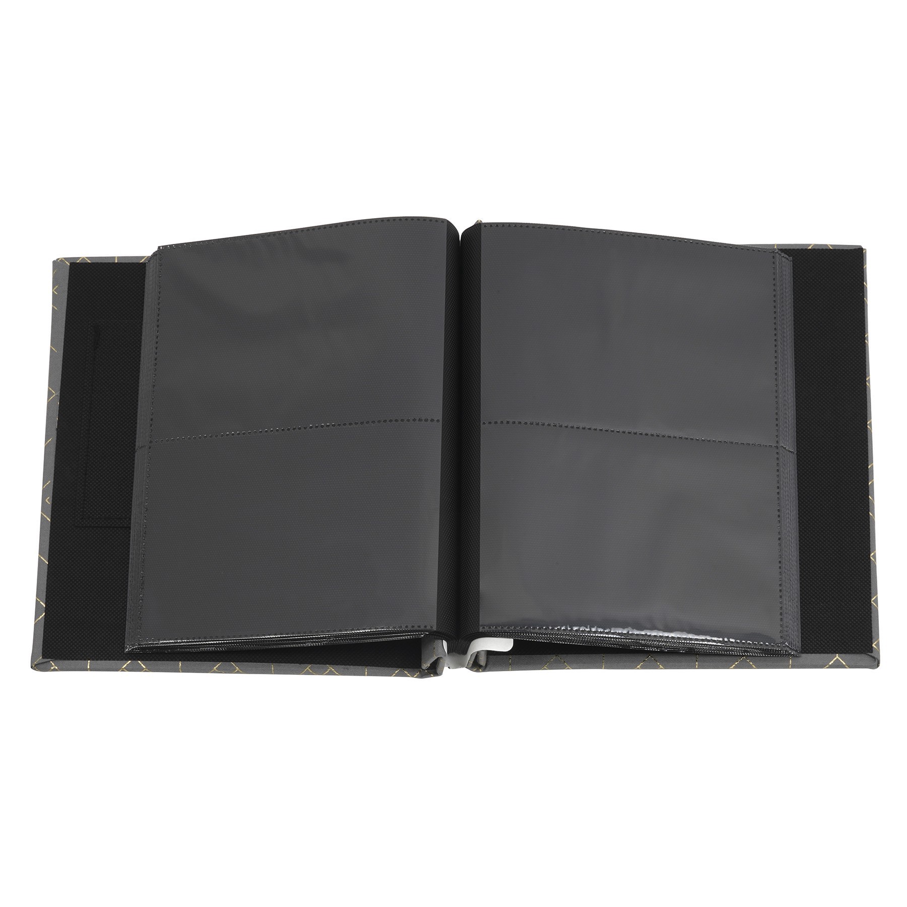 slide 3 of 3, Gray Geometric 2-Up Photo Album By Recollections, 8 in x 9 in