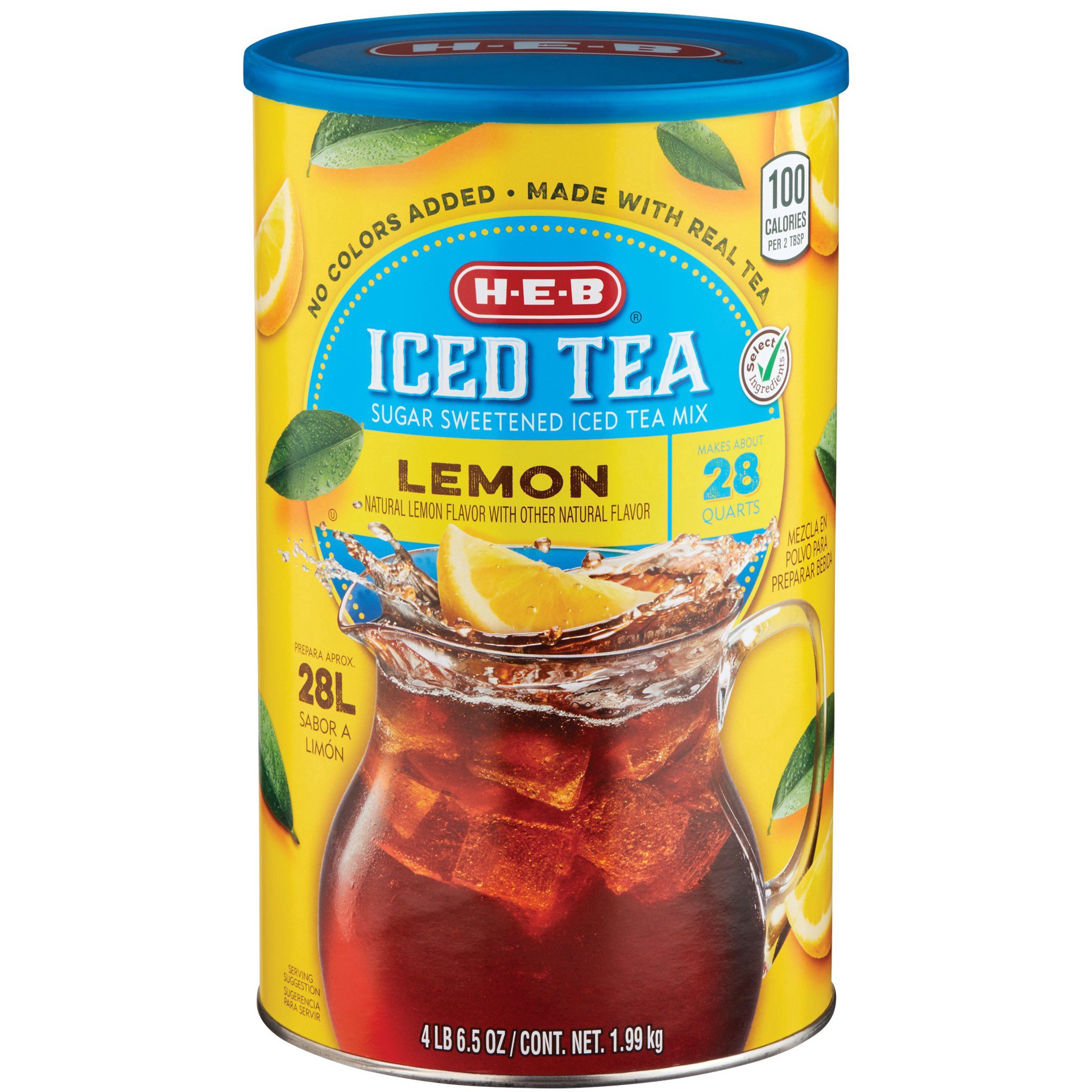 slide 1 of 1, H-E-B Natural Lemon Flavor Iced Tea Mix - 70.5 oz, 70.5 oz