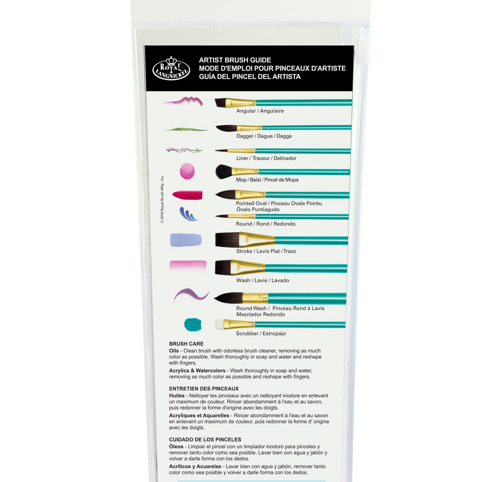 slide 3 of 4, Royal & Langnickel Menta Synthetic Squirrel Watercolor 5 Piece Brush Set, 5 ct