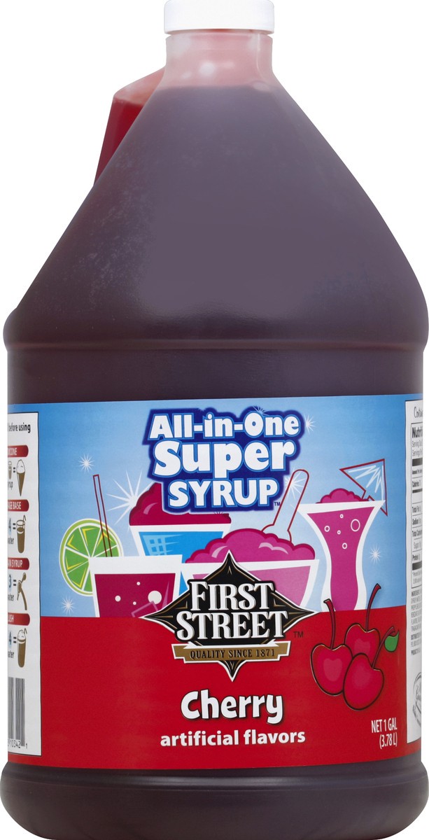 slide 4 of 6, First Street Cherry Syrup - 1 gal, 1 gal