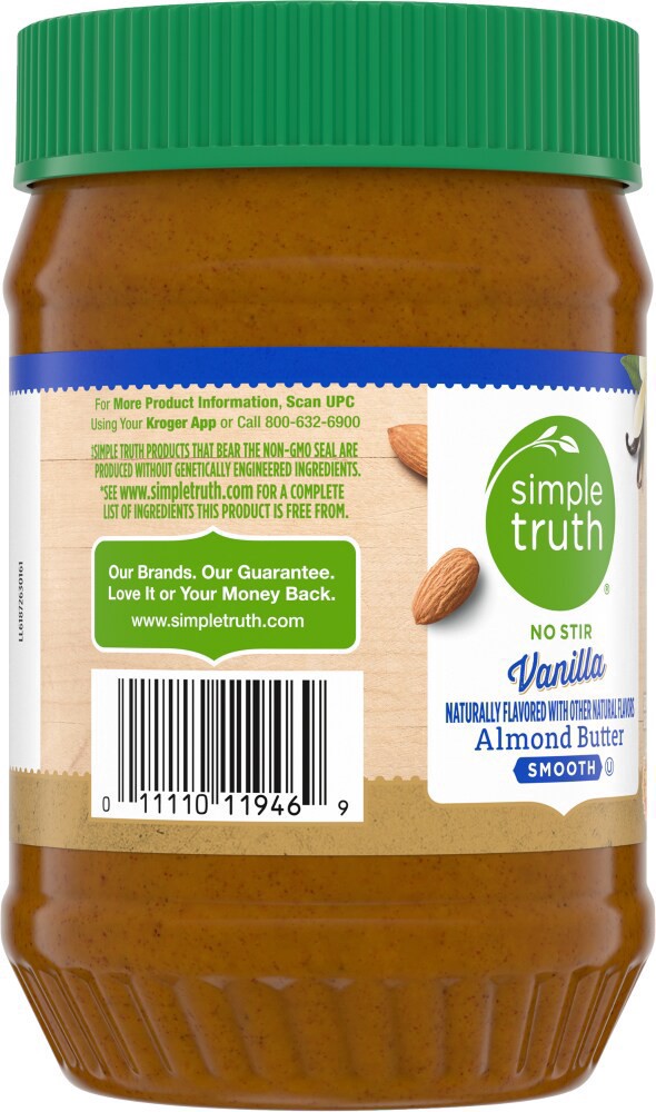 slide 4 of 4, Simple Truth No Stir Smooth Vanilla Almond Butter, 16 oz