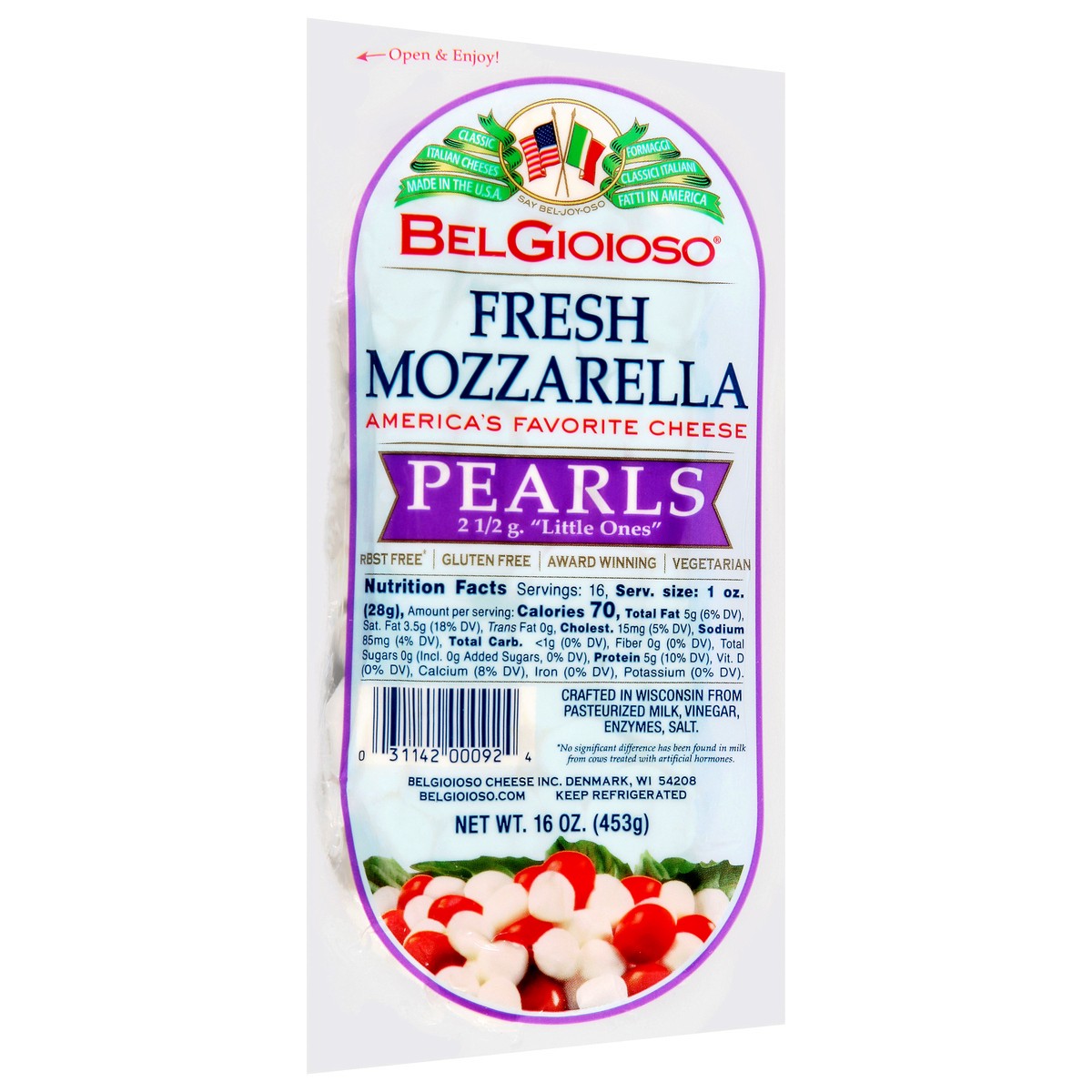 slide 4 of 9, BelGioioso Pearl Mozzarella Cheese Log, 16 oz