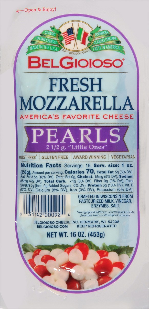 slide 5 of 9, BelGioioso Pearl Mozzarella Cheese Log, 16 oz