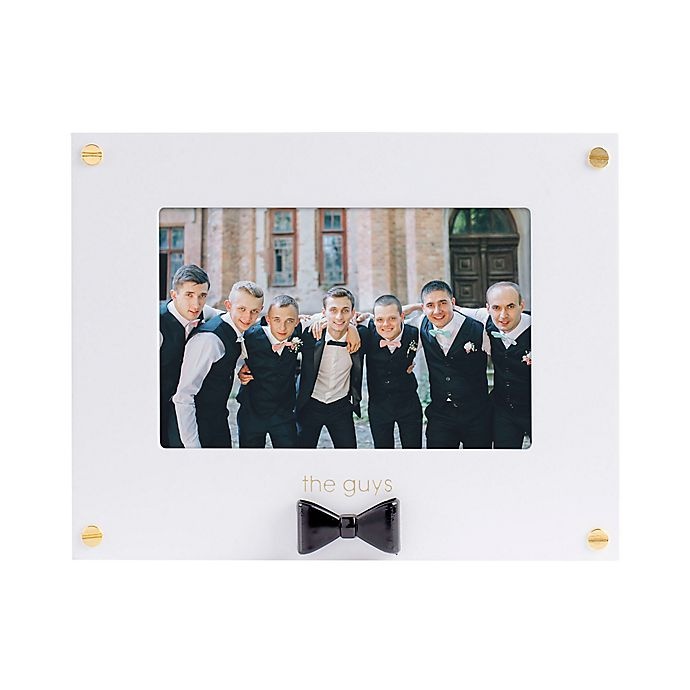 slide 1 of 4, Pearhead Wedding Sentiments The Guys Picture Frame - Black, 4 in x 6 in