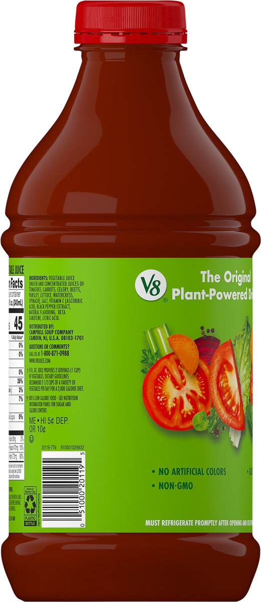 slide 4 of 9, V8 Hint of Black Pepper 100% Vegetable Juice, 46 FL OZ Bottle, 46 oz