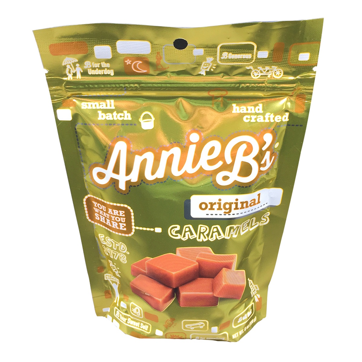 slide 1 of 1, Annie B's Caramel Pouch, 6 oz