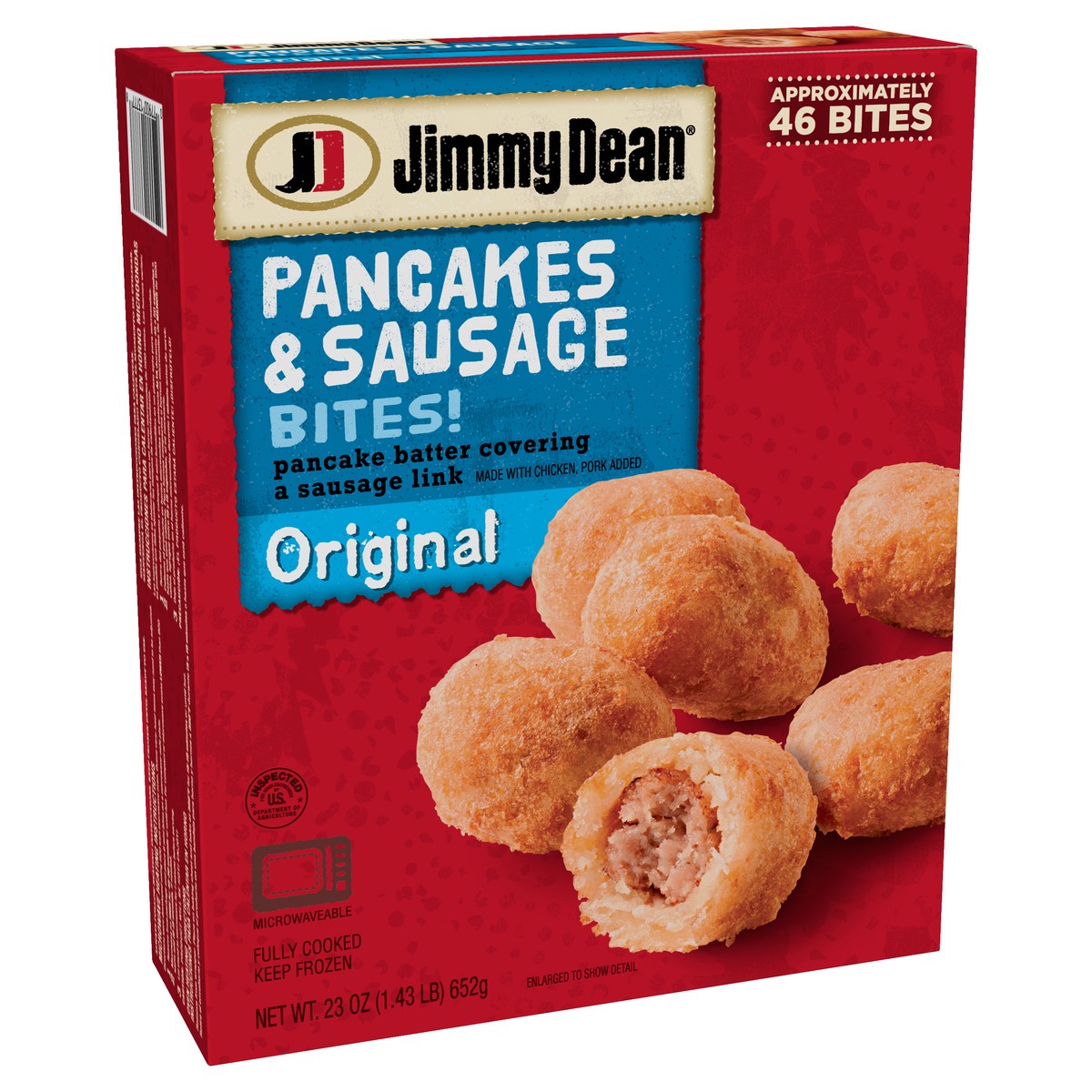 slide 2 of 9, Jimmy Dean Original Pancake & Sausage Bites, 46 ct; 0.5 oz