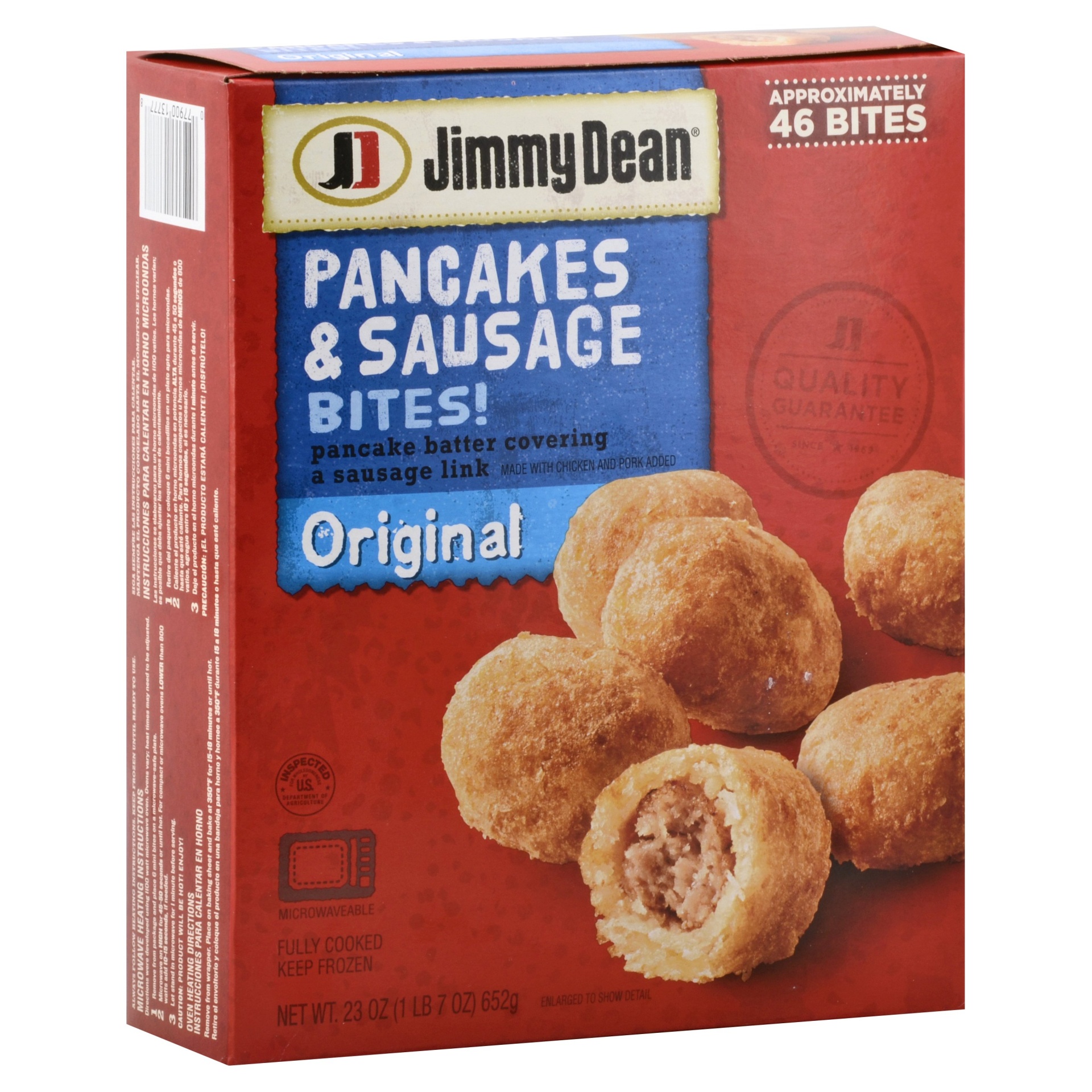 slide 1 of 9, Jimmy Dean Original Pancake & Sausage Bites, 46 ct; 0.5 oz