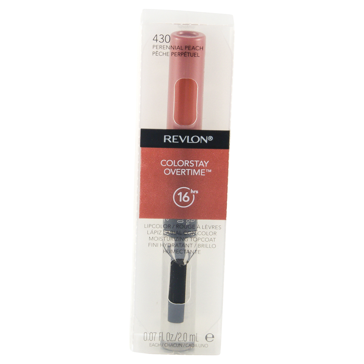 slide 1 of 4, Revlon ColorStay Overtime Lip Color - 430 Perennial Peach, 0.07 fl oz