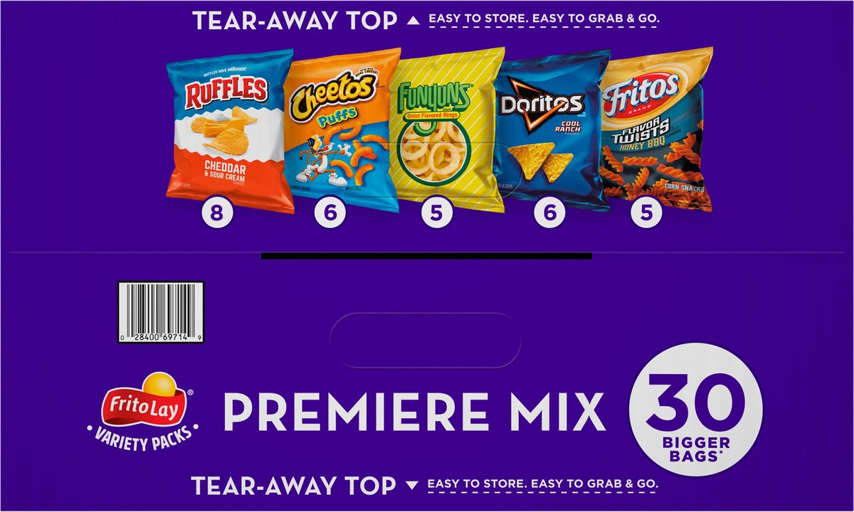 slide 2 of 14, Frito-Lay Snacks Premier Mix Variety 47 Oz 30 Count, 30 ct
