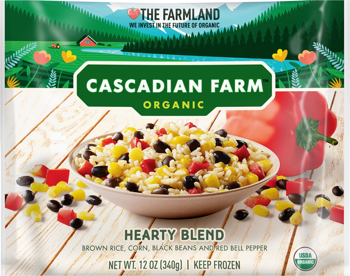 slide 13 of 14, Cascadian Farm Org Hearty Blend With Brown Rice, 12 oz