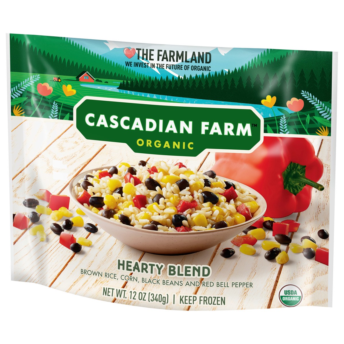 slide 4 of 14, Cascadian Farm Org Hearty Blend With Brown Rice, 12 oz