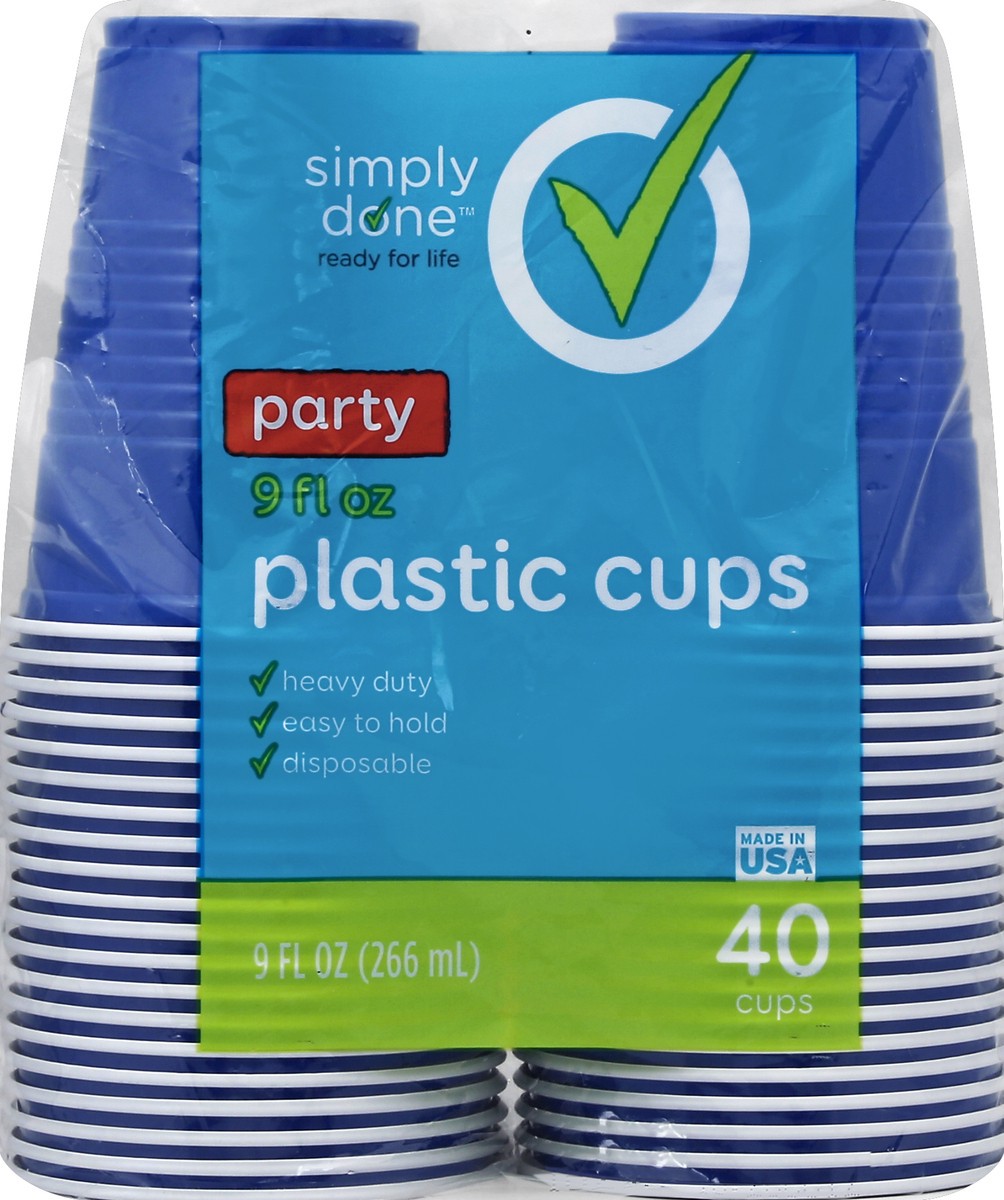 slide 4 of 6, Simply Done Party Plastic Cups, 40 ct; 9 fl oz