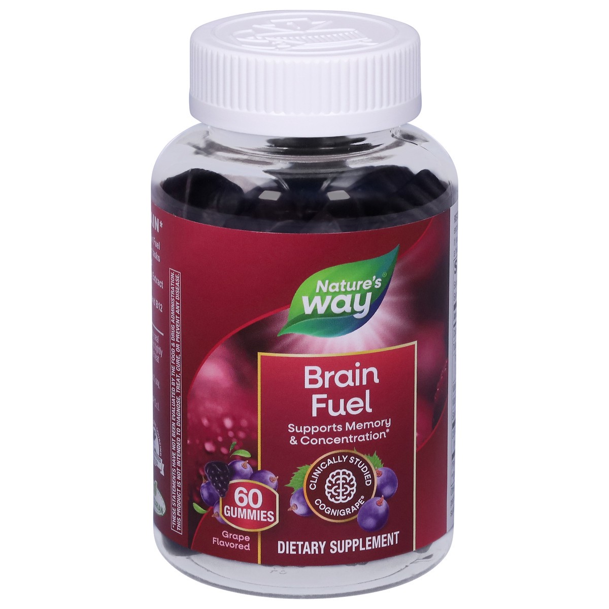 slide 5 of 9, Nature's Way Grape Flavored Brain Fuel 60 Gummies, 60 ct