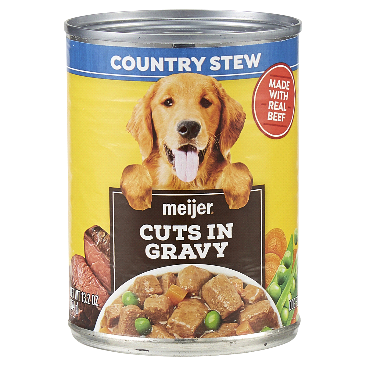 slide 1 of 1, Meijer Country Stew Cuts in Gravy Canned Wet Dog Food, 13.2 oz