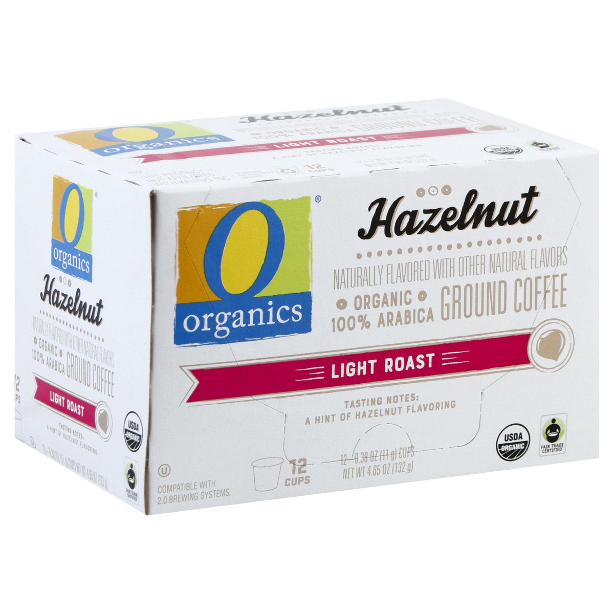 slide 1 of 4, O Organics Coffee Pods Hazelnut, 12 ct