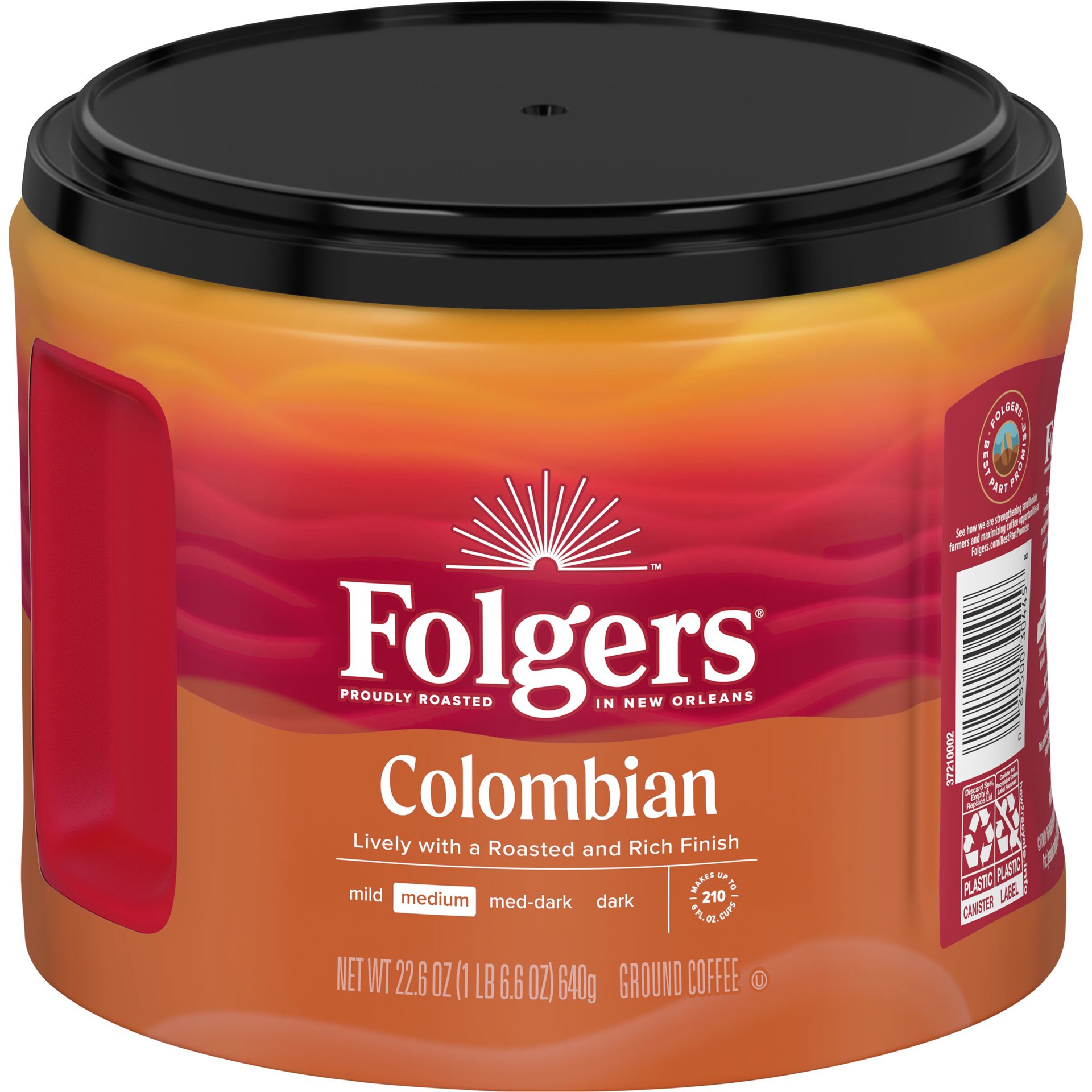 slide 3 of 4, Folgers Colombian Roast Coffee - 22.6 oz, 22.6 oz