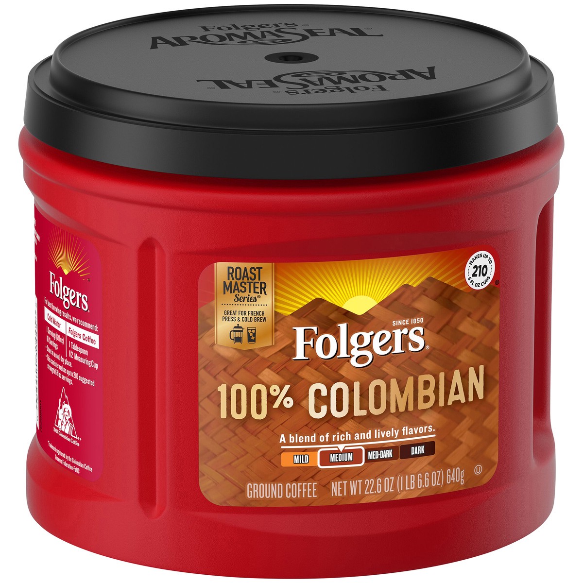 slide 1 of 4, Folgers Colombian Roast Coffee - 22.6 oz, 22.6 oz