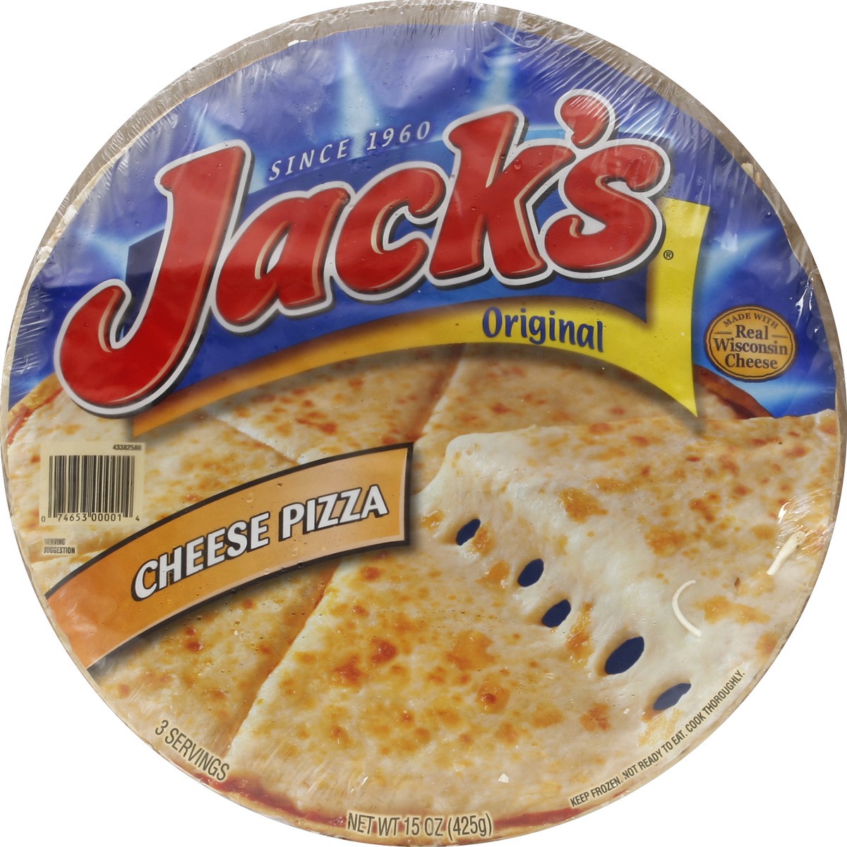slide 5 of 6, Jack's Original Thin Crust Cheese Frozen Pizza, 13.8 oz