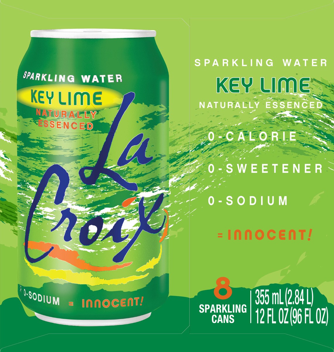 slide 2 of 7, La Croix Key Lime 8 Pack 12oz, 8 ct; 12 oz