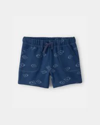 Carters Toddler Boy Fish French Terry Shorts - Blue Navy 3T