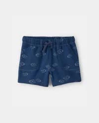 Carters Toddler Boy Fish French Terry Shorts - Blue Navy 3T