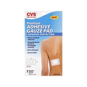 slide 1 of 1, CVS Pharmacy Premium Superior Protection Adhesive Gauze Pad Regular, 1 ct