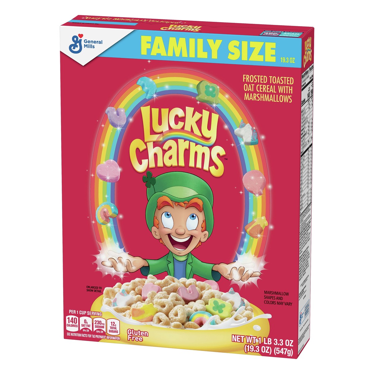 slide 4 of 9, Lucky Charms Family Size Cereal 19.3 oz, 19.3 oz