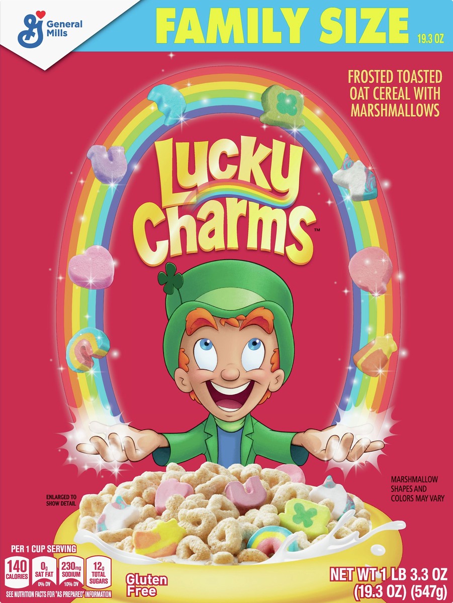 slide 3 of 9, Lucky Charms Family Size Cereal 19.3 oz, 19.3 oz