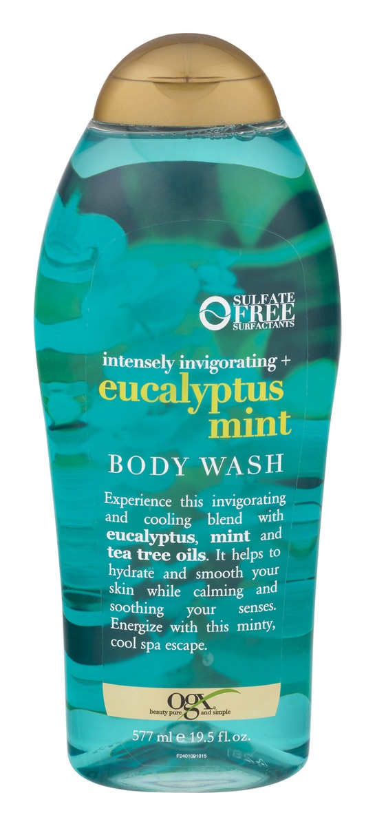 slide 1 of 1, OGX Eucalyptus Mint Body Wash, 19.5 fl oz