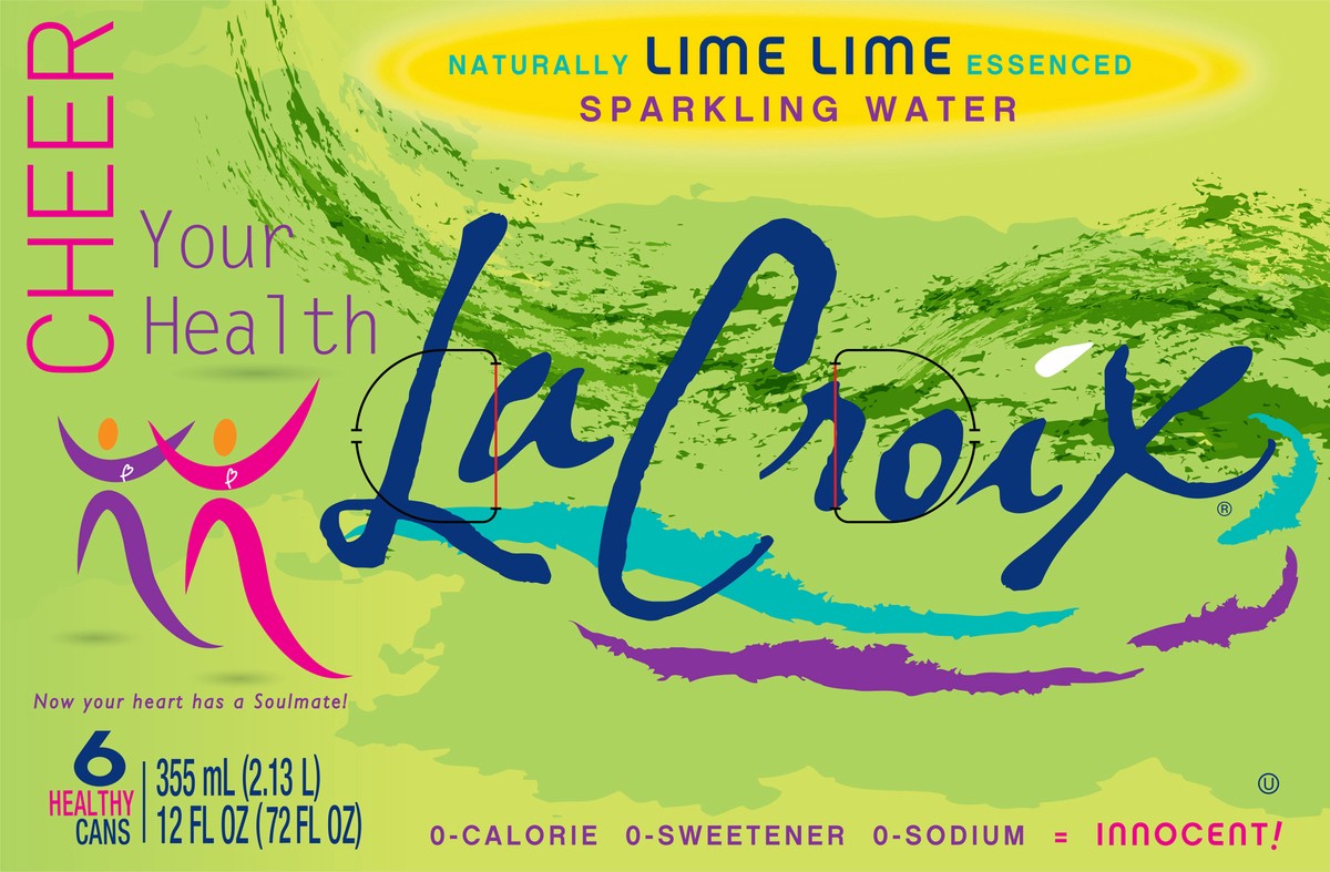 slide 5 of 11, La Croix Lime Sparkling Water - 6 ct, 6 ct; 12 fl oz