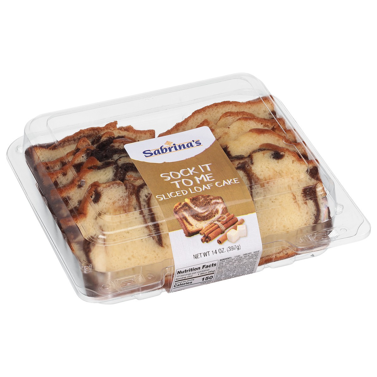 slide 5 of 11, Sabrina's Sliced Sock it to Me Loaf Cake 14 oz, 14 oz