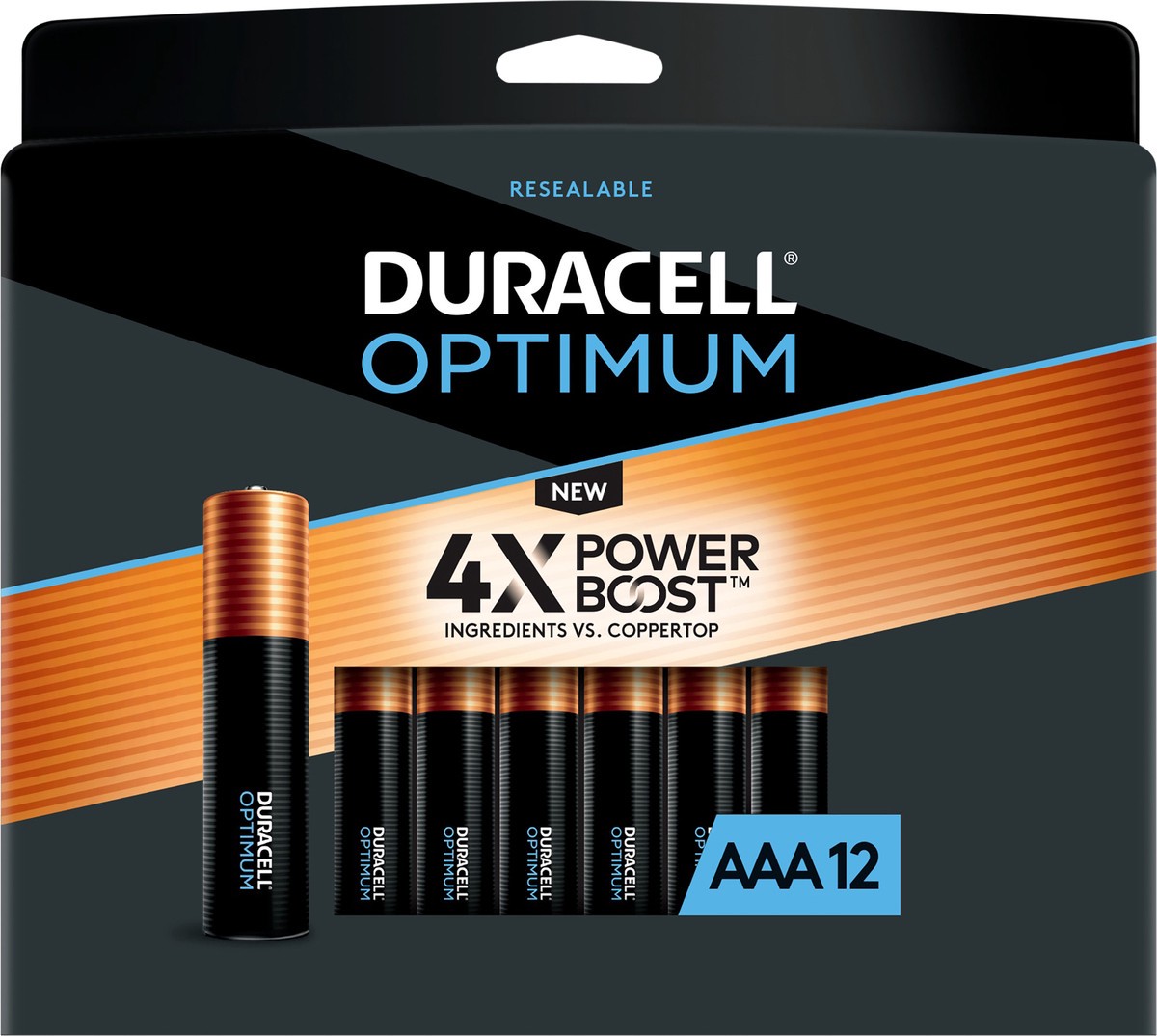 slide 5 of 6, Duracell Optimum Alkaline AAA Batteries, 12 ct