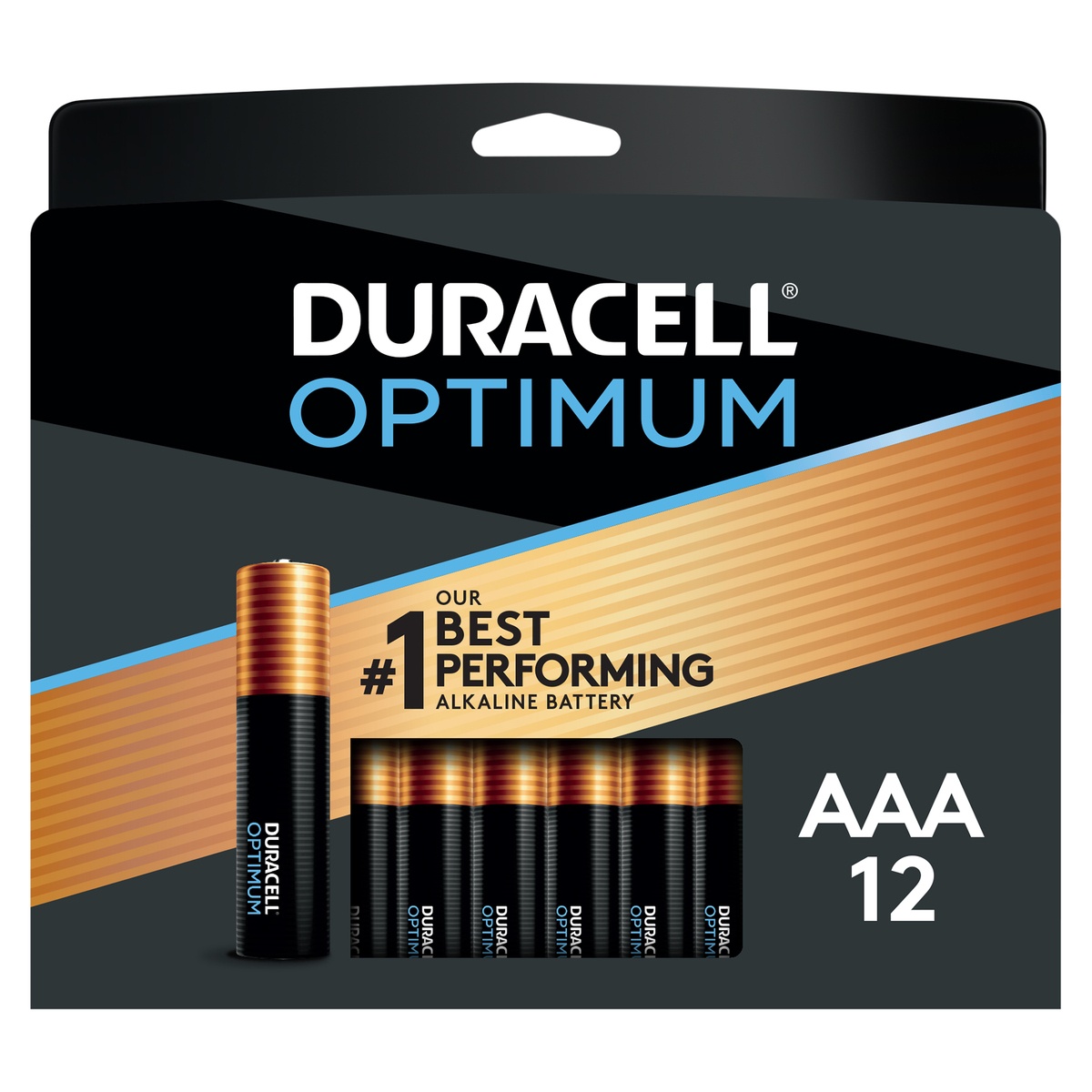 slide 1 of 4, Duracell Optimum Alkaline AAA Batteries, 12 ct