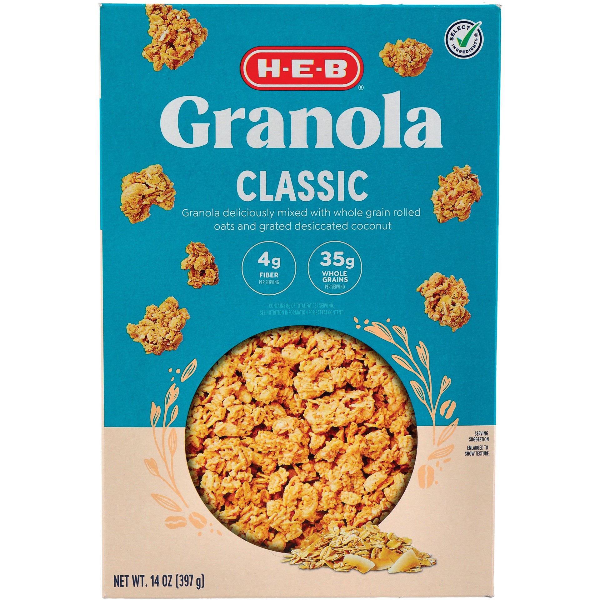 slide 1 of 1, H-E-B Classic Granola, 14 oz