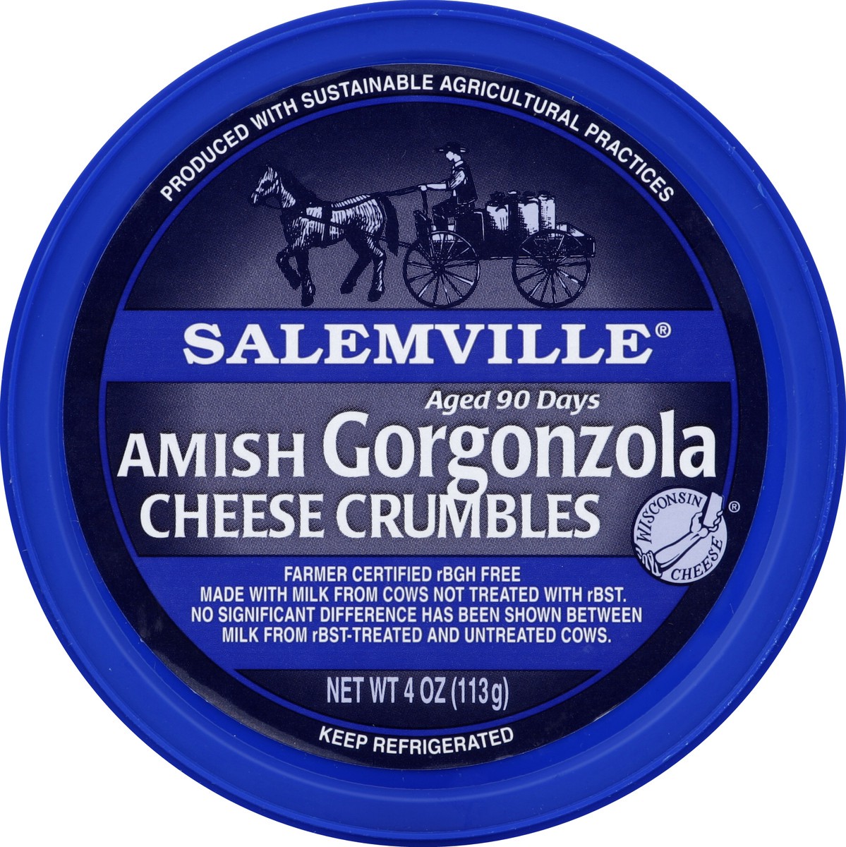 slide 3 of 3, Salemville Amish Gorgonzola Cheese Crumbles - 4oz, 4 oz